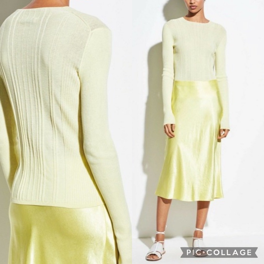 HP 🎊✨💛 Vince Variegated Rib Mock Neck Sweater Top M💛NWT